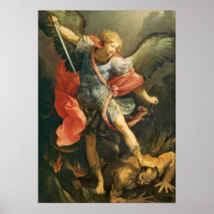 Affiche St Michael l'archange bataille avec le diable