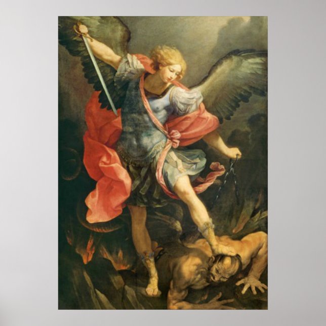 Affiche St Michael l'archange bataille avec le diable (Devant)