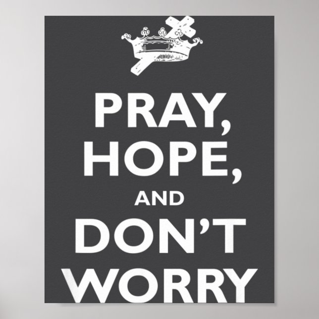 Affiche St Padre O Pray Hope And Dont Worry Catholic S  (Devant)