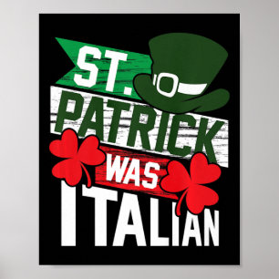 Affiche St. Patrick Était Amusant Italien St. Patrick's Da