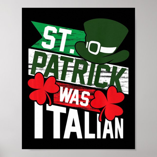 Affiche St. Patrick Était Amusant Italien St. Patrick's Da (Devant)