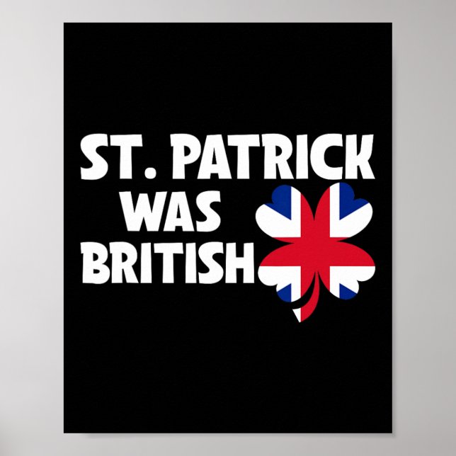Affiche St Patrick Était Le Drapeau Britannique St patrick (Devant)