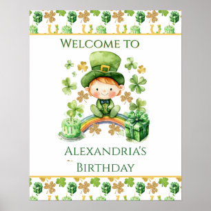 Affiche St patrick Lucky One Premier anniversaire Bienvenu