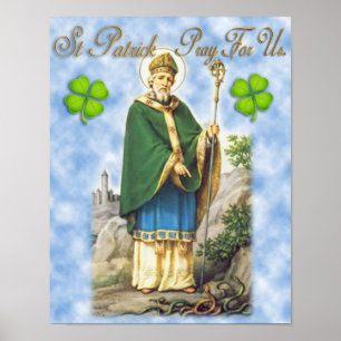 Affiche St Patrick, Patron Saint d'Irlande.