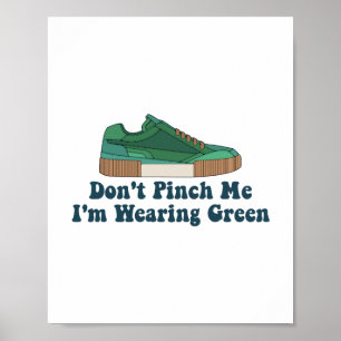 Affiche St Patrick’s Ne me pincez pas je porte du vert