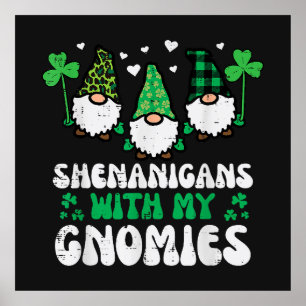 Affiche St Patrick Shenanigans Avec Gnomies Nains
