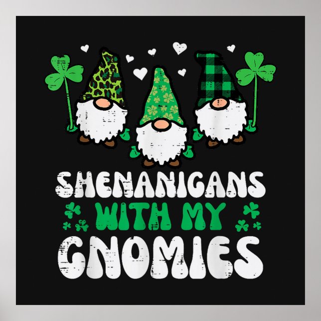 Affiche St Patrick Shenanigans Avec Gnomies Nains (Devant)