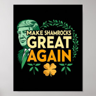 Affiche St. Patrick Trump irlandais américain - Faire des