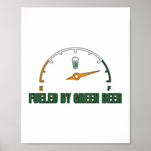 Affiche St Patrick's alimenté par la bière verte