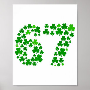 Affiche St Patricks Day 67 Mème Feuille de Trèfle Hommes F