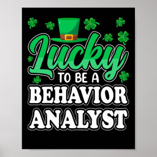 Affiche St Patricks Day Chanceux D'être Un Analyste De Com