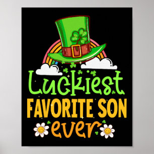 Affiche St Patricks Day Fils Préféré le Plus Chanceux à Ja