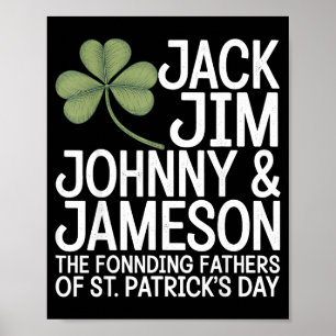 Affiche St patricks day hommes les pères fondateurs de st