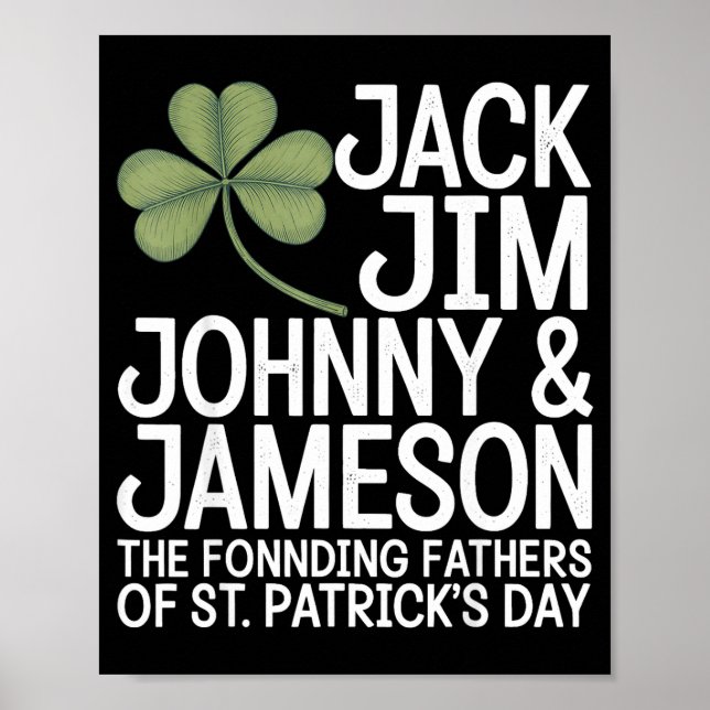 Affiche St patricks day hommes les pères fondateurs de st (Devant)