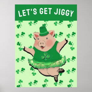Affiche St. Patrick's Day Party Jig irlandais