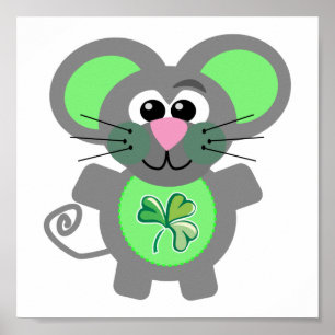 Affiche St. Patty&apos ; s Day Goofkins souris