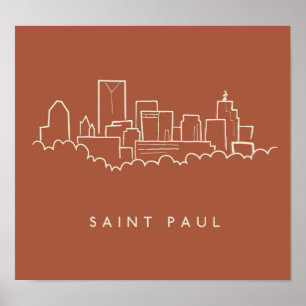 Affiche St. Paul, Minnesota Skyline