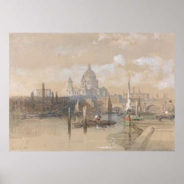 Affiche St. Paul’s (1862-1863) David Roberts (Devant)