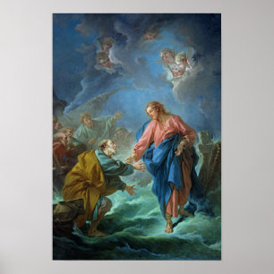 Affiche St. Peter est invité à marcher sur l'eau, 1766