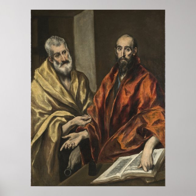 Affiche St Peter et St Paul | c.1605-8 (Huile sur toile) (Devant)