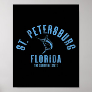Affiche St. Petersburg Floride Fl Rétro Vintage Plage Avan