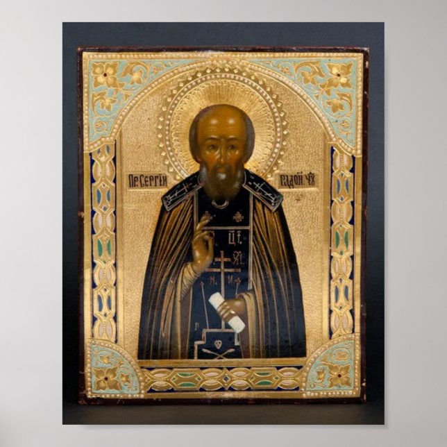 Affiche St. Sergius de Radonej Orthodoxe (Devant)