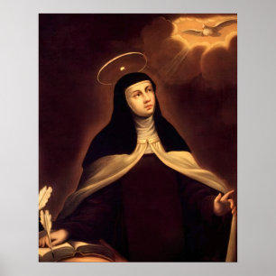 Affiche St Teresa de Avila Catholique Saint Therese Arco