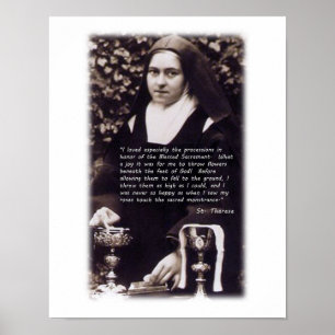 Affiche St Therese et l'eucharistie sainte