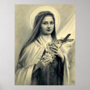Affiche St. Therese of Lisieux Little Flower of Jesus