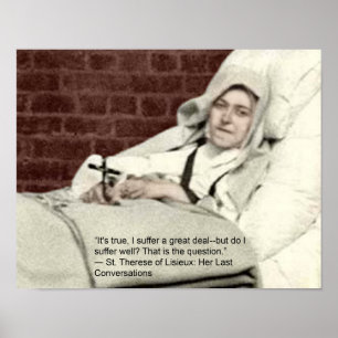 Affiche St Therese sur la souffrance