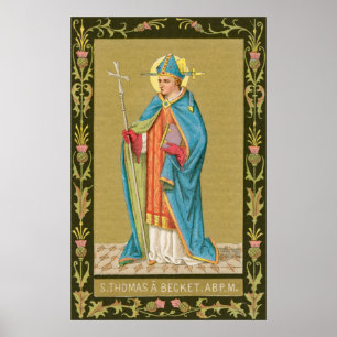 Affiche St. Thomas Becket avec épée en mitre (P 005)