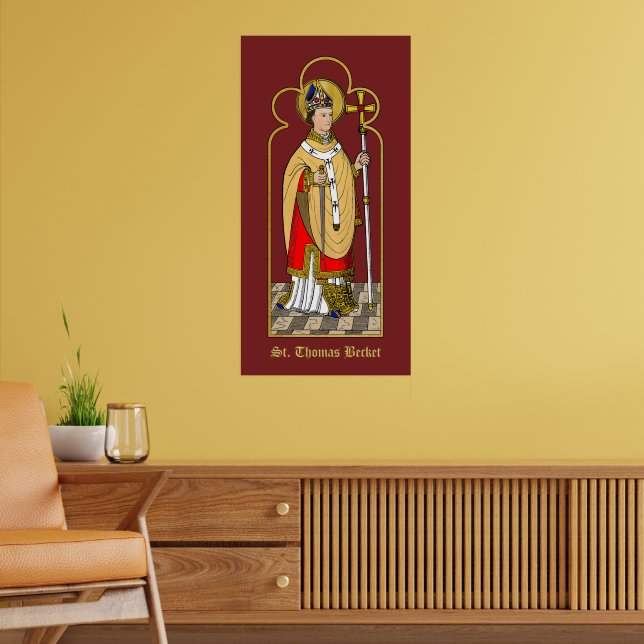 Affiche St. Thomas Becket avec épée (M 033; Colorisé) (Salon 2)