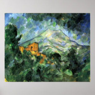 Affiche St. Victoire et Château Noir par Paul Cezanne