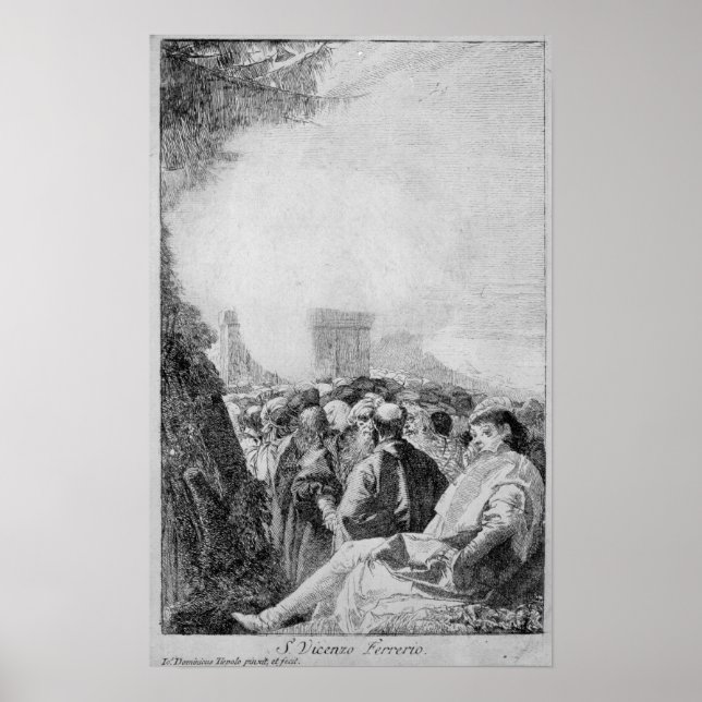 Affiche St. Vincent Ferrer, 1750-80 (Devant)