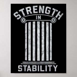 Affiche Stabilité stoïque droite Citation Cool Motif