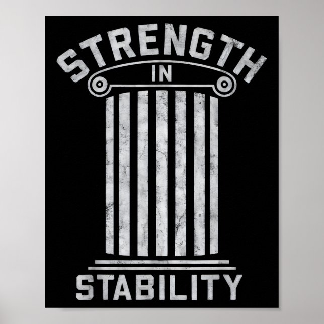 Affiche Stabilité stoïque droite Citation Cool Motif (Devant)