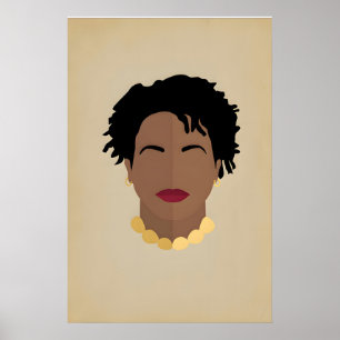 Affiche Stacey Abrams, icône des femmes noires qui font l'