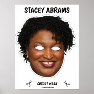Affiche STACEY ABRAMS Masque Halloween
