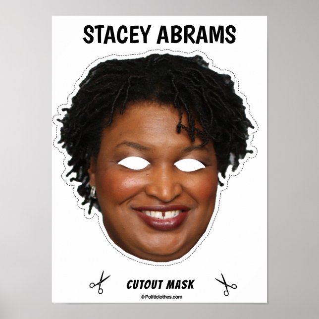 Affiche STACEY ABRAMS Masque Halloween (Devant)