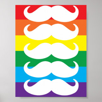 Affiche Stache arc-en-ciel
