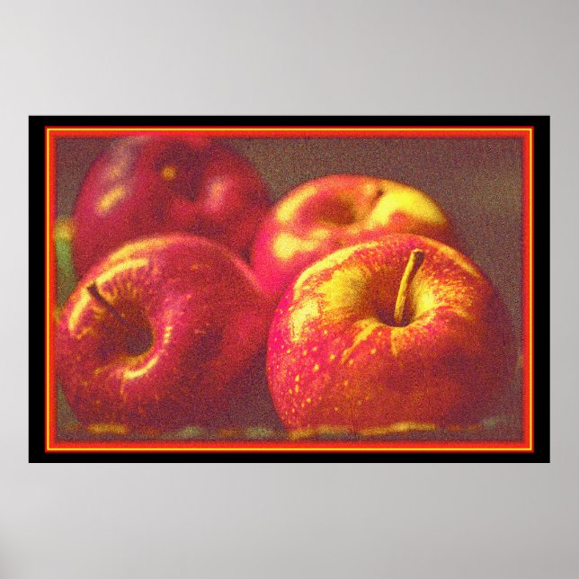 Affiche "Stack of Red Apples Fruit" Cute Photo. Buy Now (Devant)