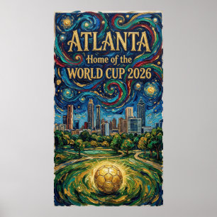 Affiche Stade Atlanta Soccer Art 2026 Conception Urbaine