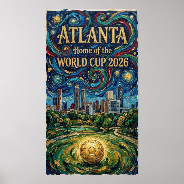 Affiche Stade Atlanta Soccer Art 2026 Conception Urbaine (Devant)