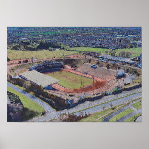 Affiche Stade Odsal, Bradford Aerial Art