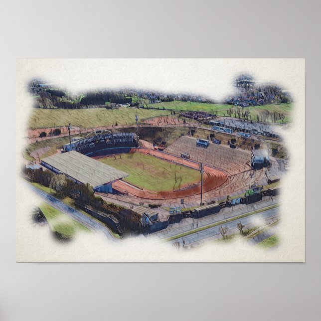 Affiche Stade Odsal, Bradford Aerial Art (Devant)