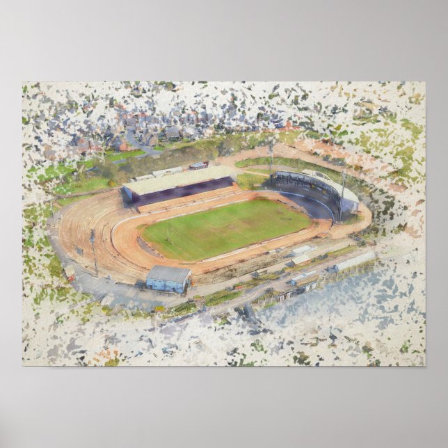 Affiche Stade Odsal, Bradford Aerial Art (Devant)