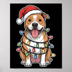 Affiche Staffordshire Américain Terrier Enveloppé À Christ