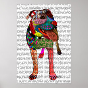 Affiche Staffordshire Bull Terrier - Patchwork