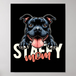 Affiche Staffy Mom Staffordshire Bull Terrier Chien Tattoo