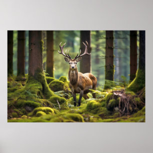 Affiche Stag Deer Animal Nature Sauvage Majestic